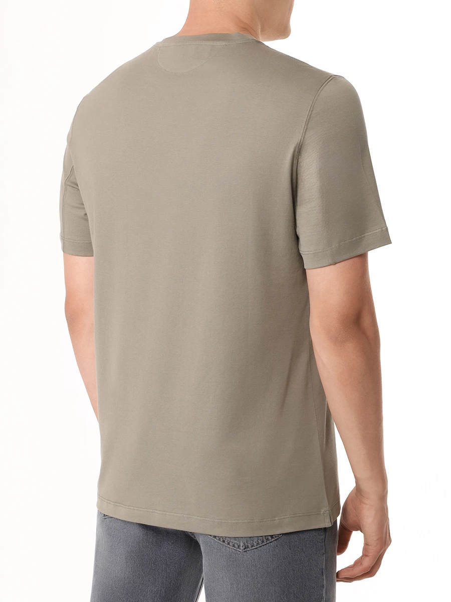 Футболка хлопковая BRUNELLO CUCINELLI M0B138440 COG32 Зеленый  Фото 3