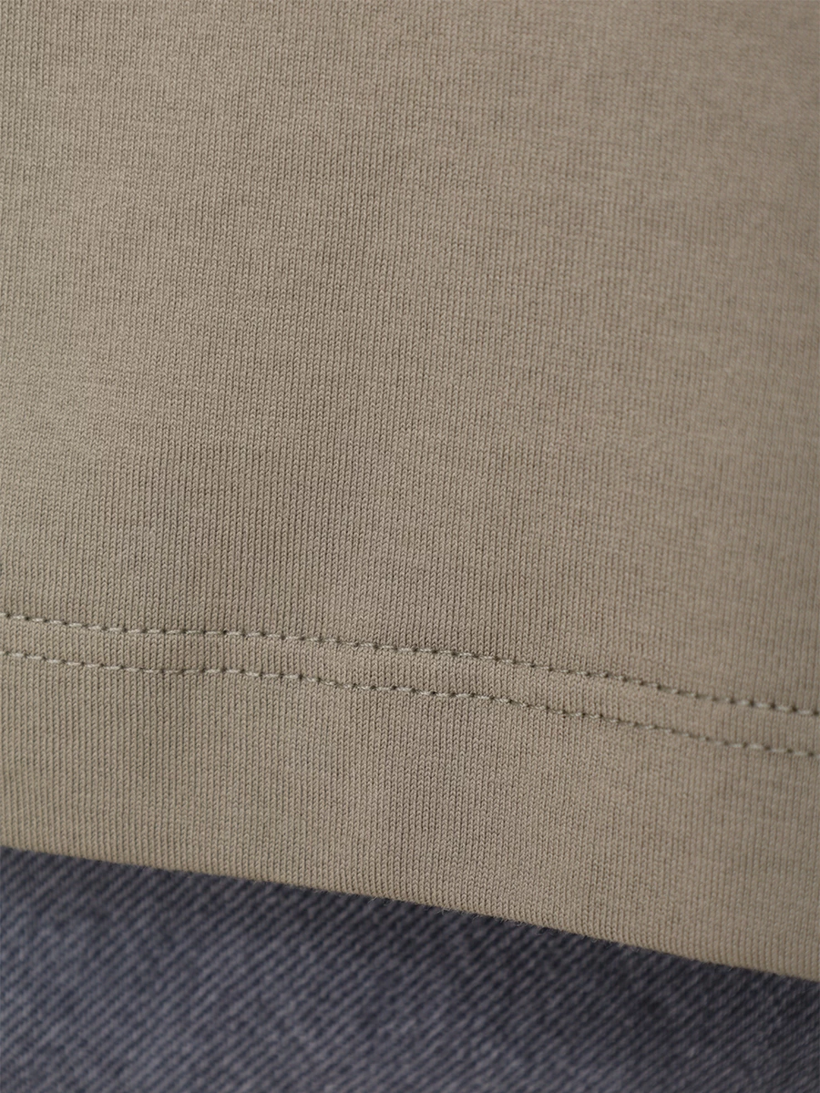 Футболка хлопковая BRUNELLO CUCINELLI M0B138440 COG32 Зеленый  Фото 6