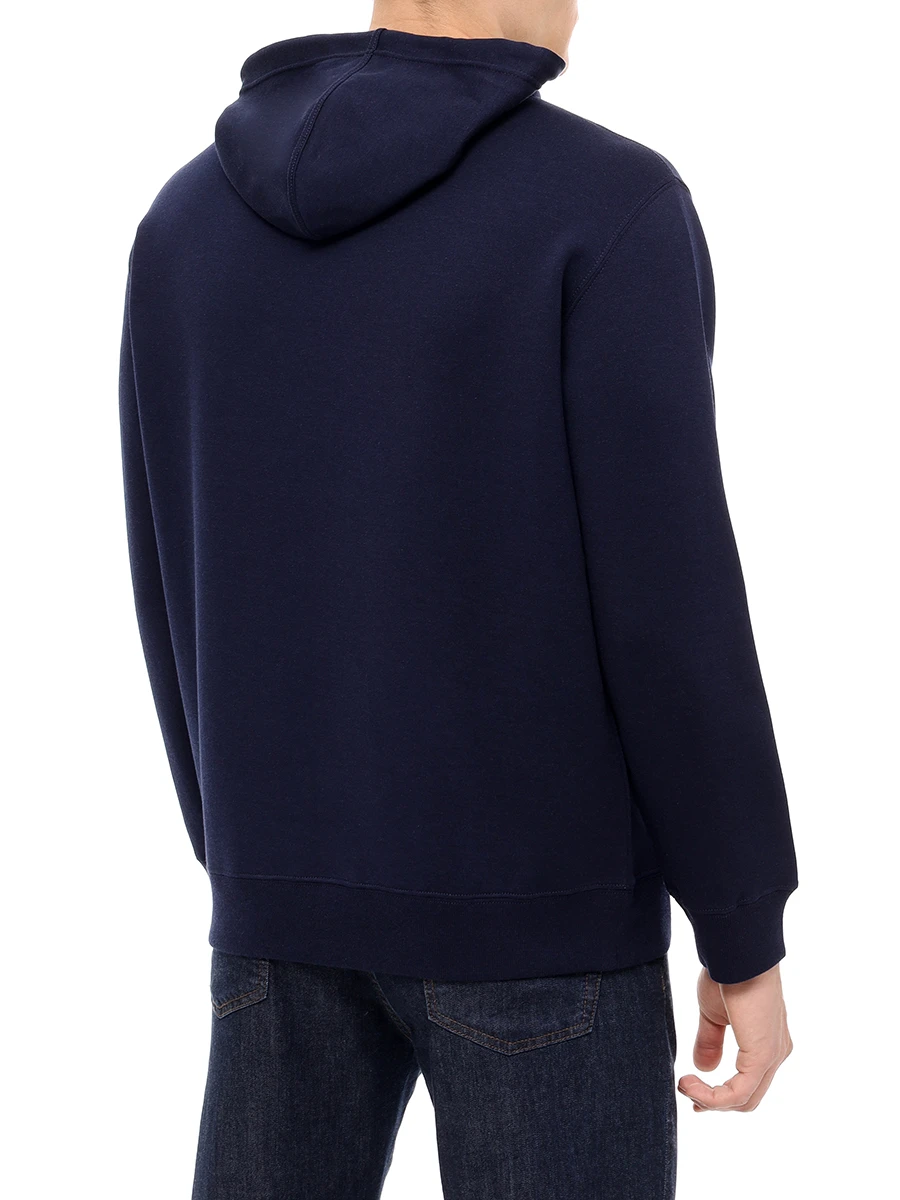 Худи хлопковое BRUNELLO CUCINELLI MM831B2333 C1265 Синий  Фото 3