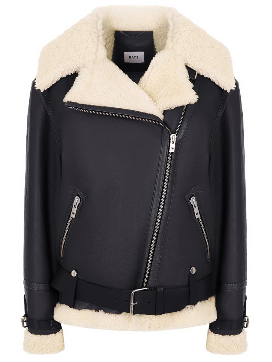 Дубленка из овчины BATS WF_SA_005 Черный 