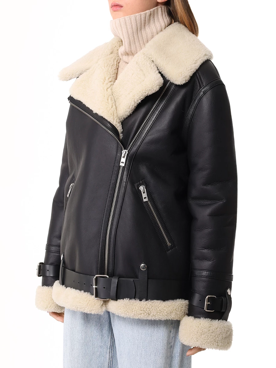 Дубленка из овчины BATS WF_SA_005 Черный  Фото 4