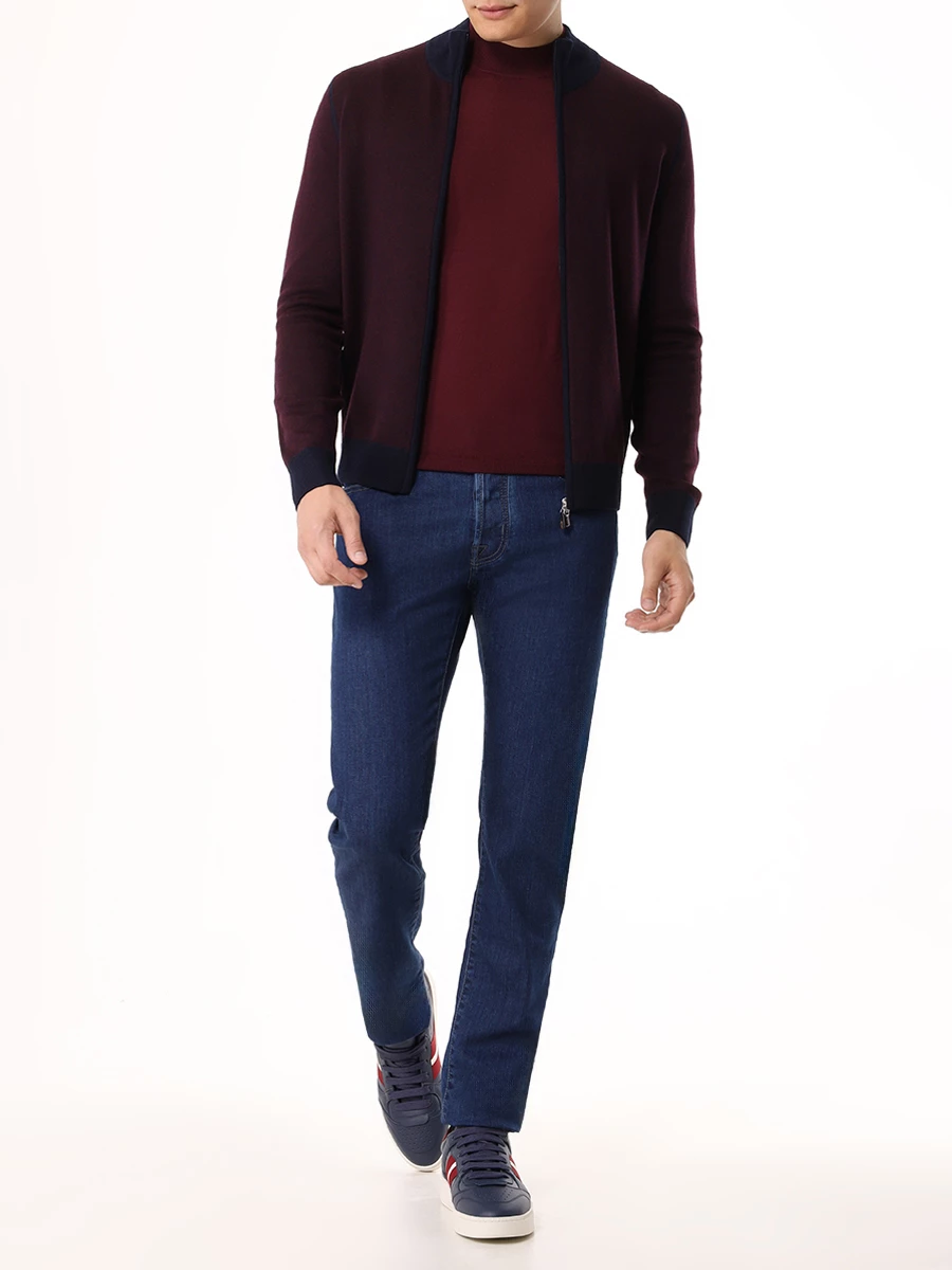 Джинсы Slim Fit хлопковые JACOB COHEN UQM04 34 S3623 826D Синий  Фото 2