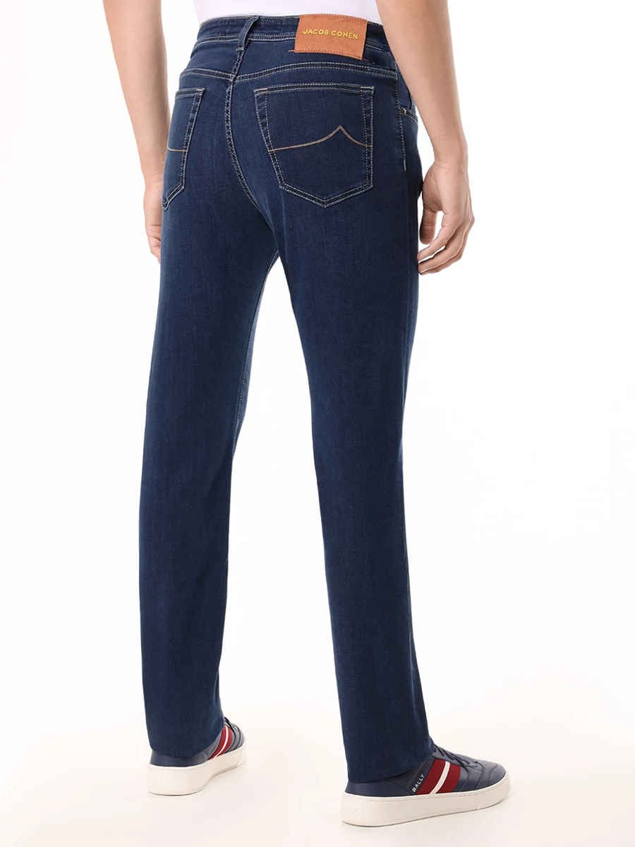 Джинсы Regular Fit из хлопка и лиоцелла JACOB COHEN UQE04 30 P3632 858D Синий  Фото 3