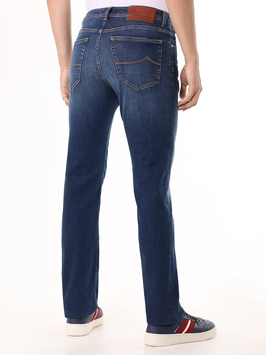 Джинсы Slim Fit хлопковые JACOB COHEN UQE04 34 P3731 836D Синий  Фото 3