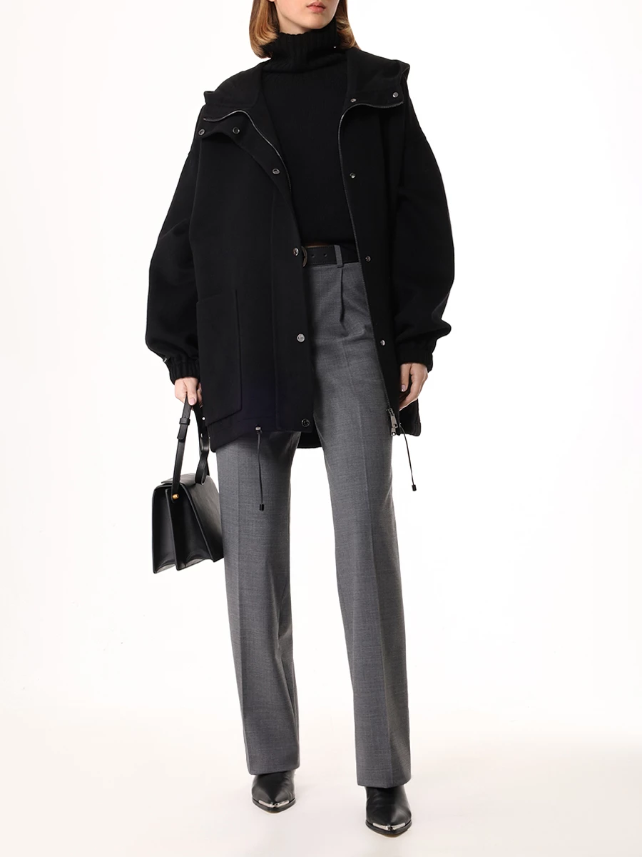 Свитер шерстяной MANZONI 24 24M563-X б Черный  Фото 2