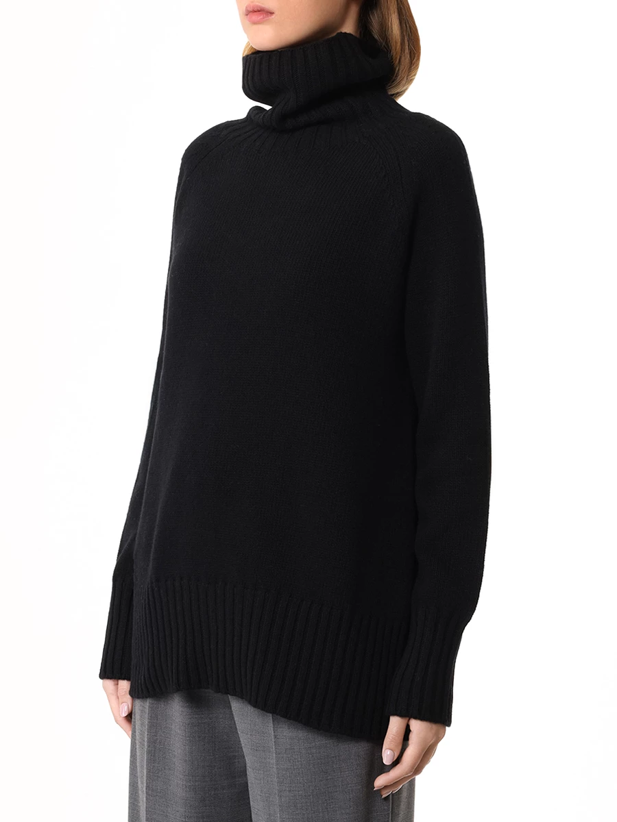 Свитер шерстяной MANZONI 24 24M563-X б Черный  Фото 4