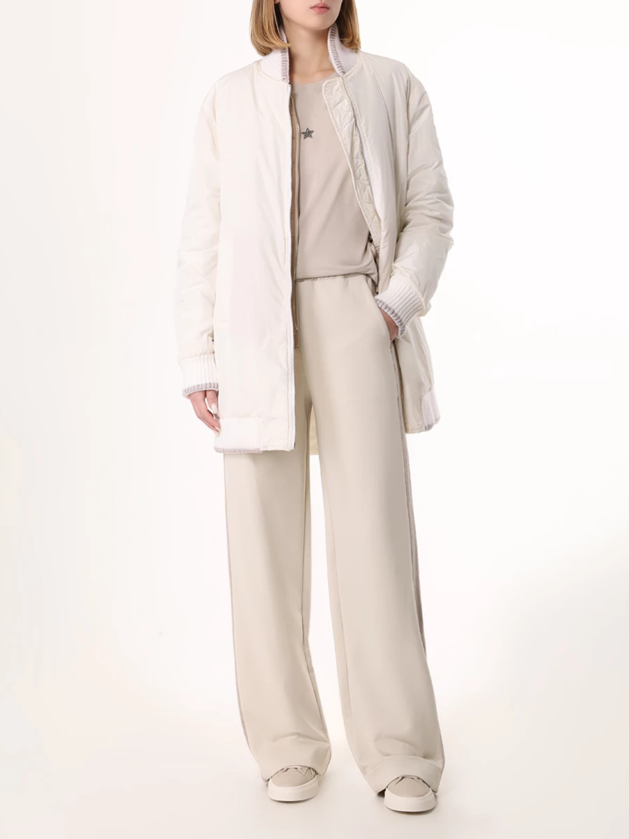 Куртка однотонная LORENA ANTONIAZZI A2331PI17A/3266/1080 Кремовый  Фото 2