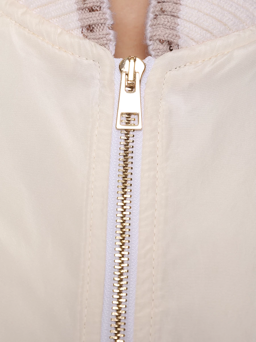 Куртка однотонная LORENA ANTONIAZZI A2331PI17A/3266/1080 Кремовый  Фото 6