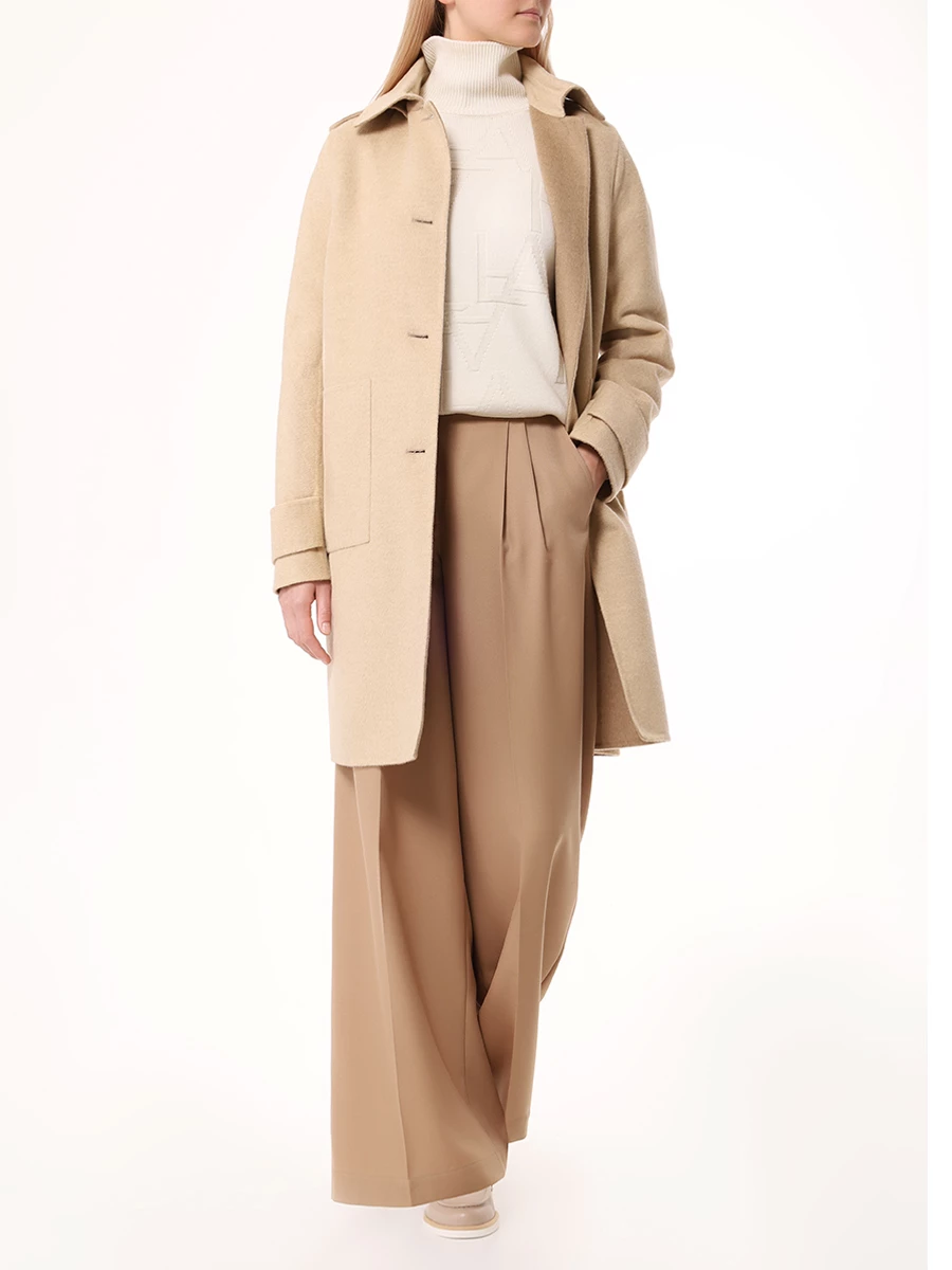 Пальто шерстяное LORENA ANTONIAZZI A2320CP12A/3517/1000 Бежевый  Фото 2