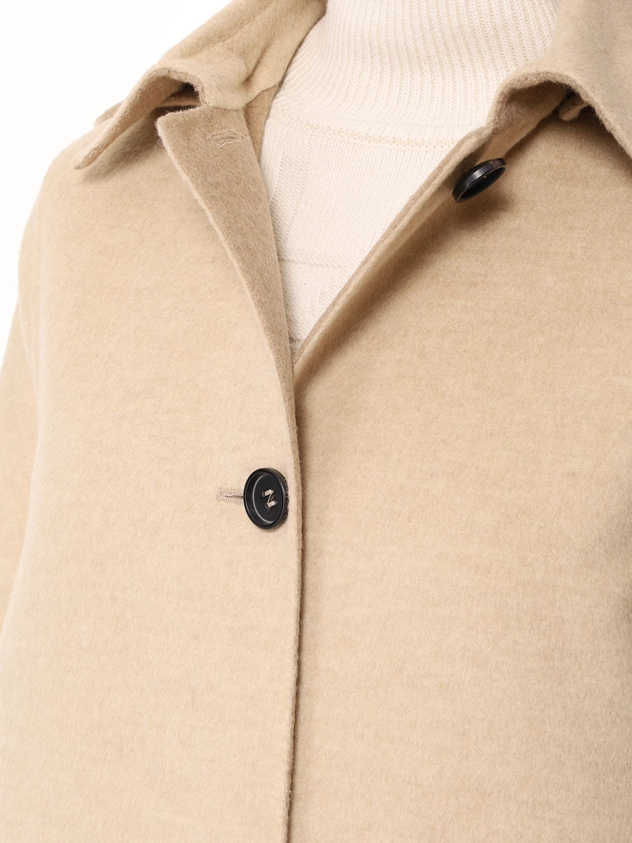Пальто шерстяное LORENA ANTONIAZZI A2320CP12A/3517/1000 Бежевый  Фото 5