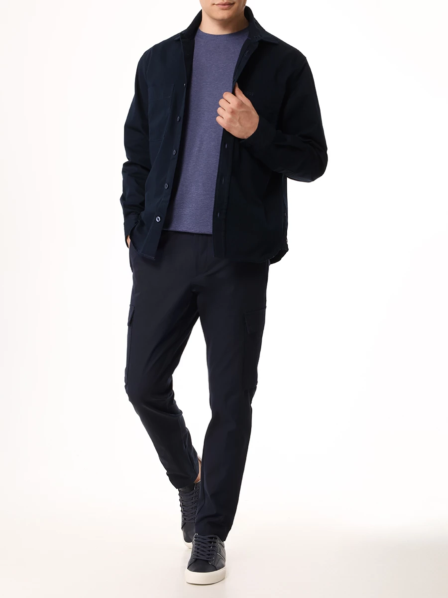 Футболка из лиоцелла BOSS 50518769/412 Синий  Фото 2