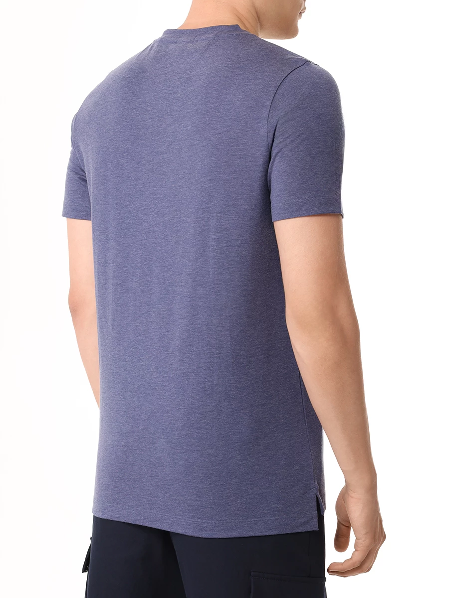 Футболка из лиоцелла BOSS 50518769/412 Синий  Фото 3