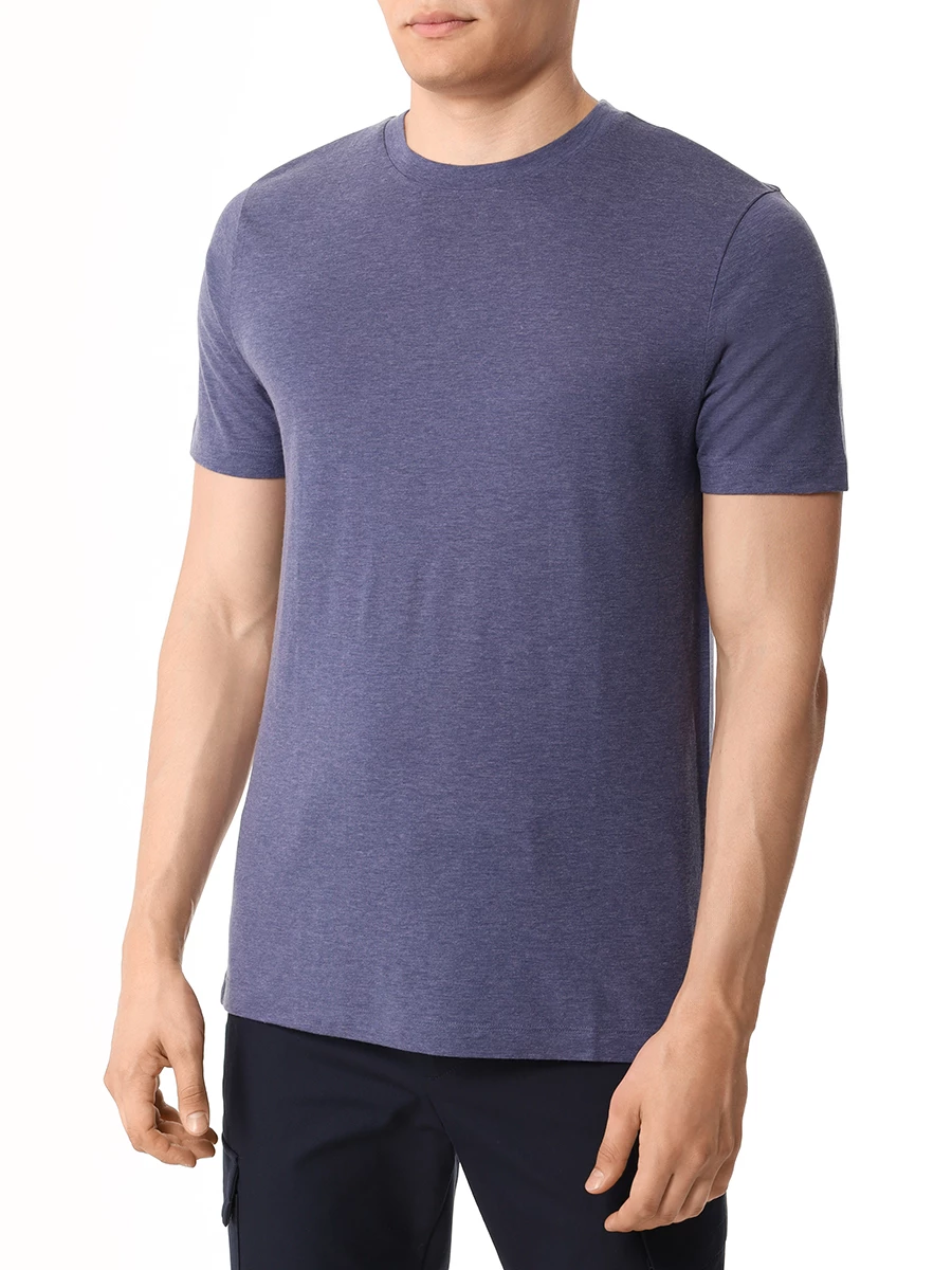 Футболка из лиоцелла BOSS 50518769/412 Синий  Фото 4