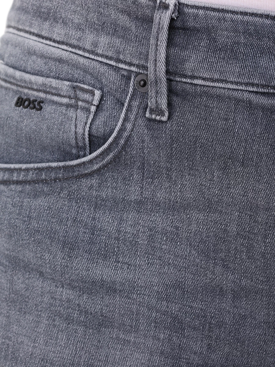 Джинсы Extra Slim Fit хлопковые BOSS 50472023/030 Серый  Фото 6