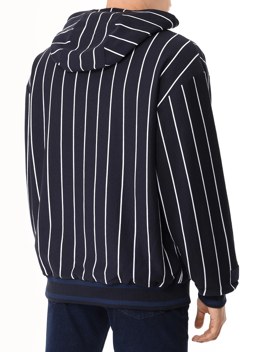 Худи хлопковое BOSS 50512081/404 Полоска  Фото 3