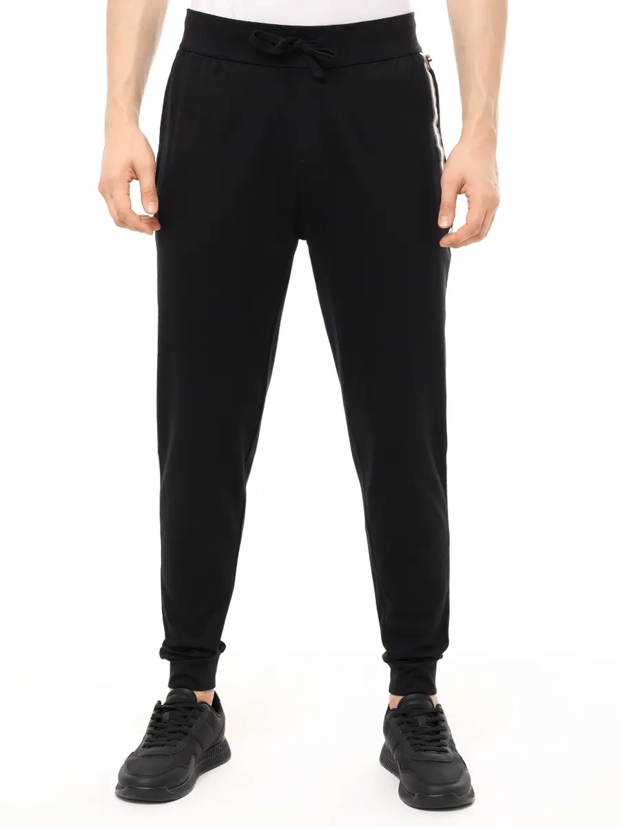 Брюки хлопковые BOSS 50521769/001 Черный  Фото 4