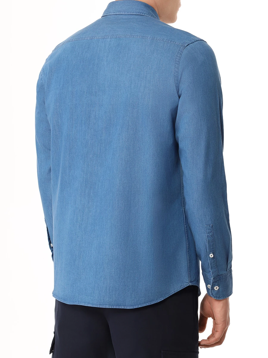Рубашка Casual Fit хлопковая BOSS 50520260/460 Синий  Фото 3
