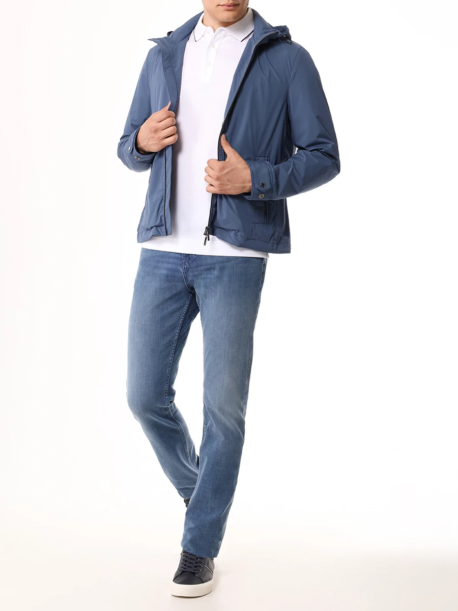 Джинсы Slim Fit хлопковые BOSS 50522492/427 Голубой  Фото 2