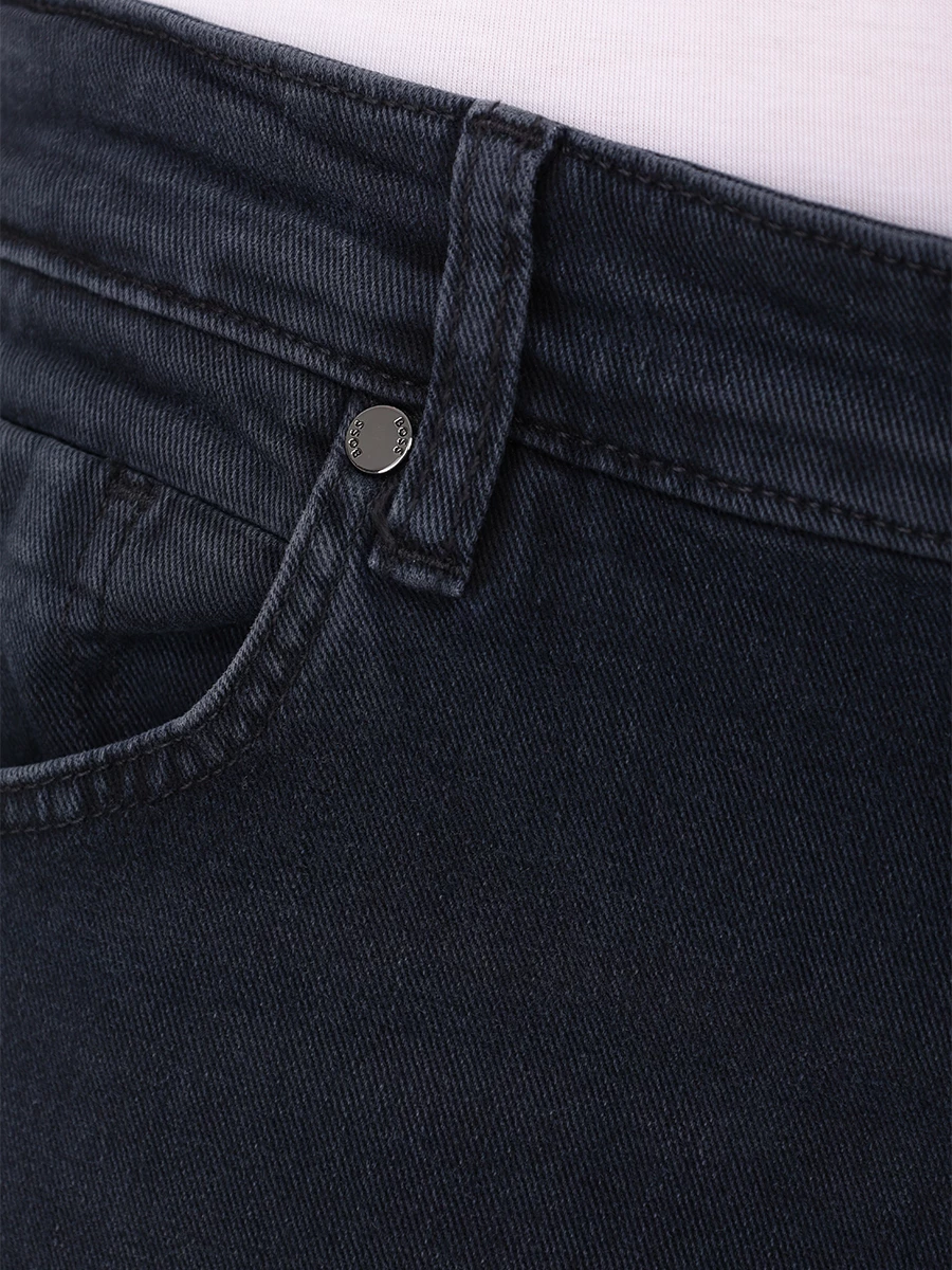 Джинсы Regular Fit хлопковые BOSS 50522489/405 Синий  Фото 6