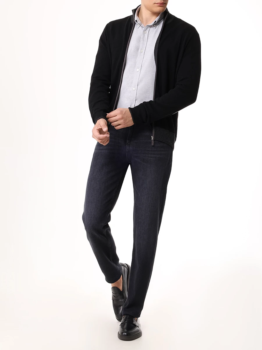 Рубашка Slim Fit хлопковая BOSS 50520267/041 Серый  Фото 2