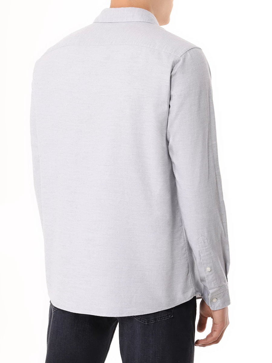 Рубашка Slim Fit хлопковая BOSS 50520267/041 Серый  Фото 3