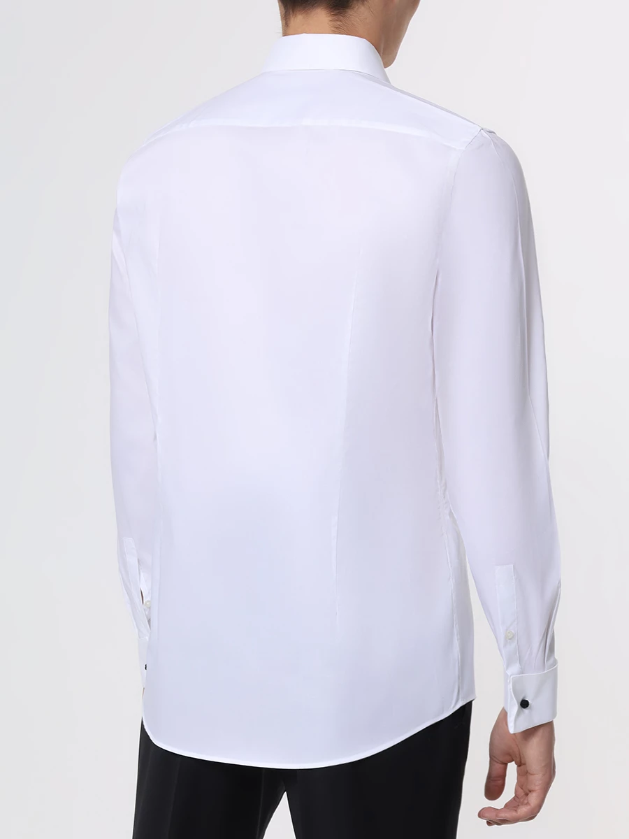 Рубашка Slim Fit хлопковая BOSS 50480070/100 Белый  Фото 3