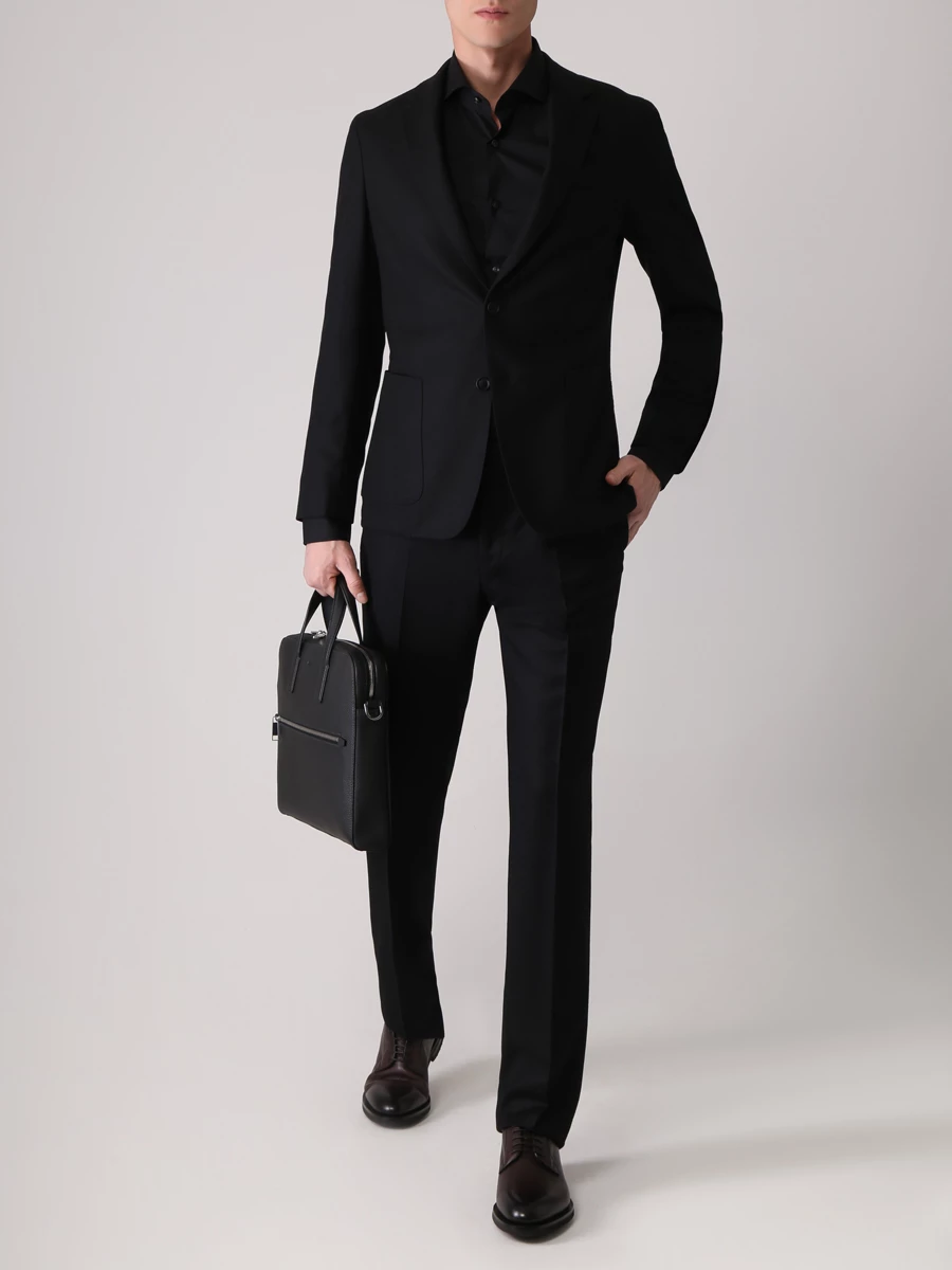 Рубашка Slim Fit хлопковая BOSS 50479915/001 Черный  Фото 2