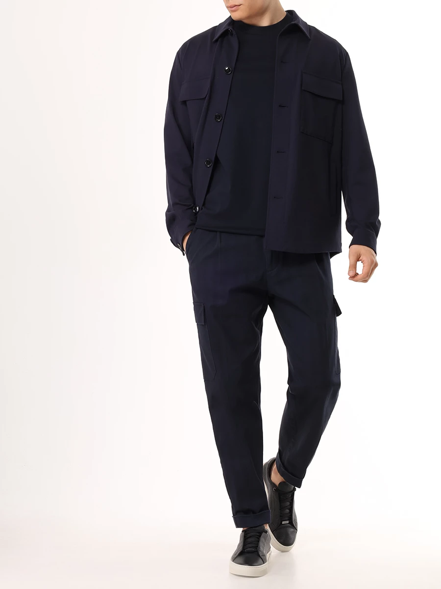 Футболка хлопковая BOSS 50520298/404 Синий  Фото 2