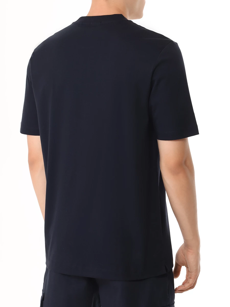 Футболка хлопковая BOSS 50520298/404 Синий  Фото 3