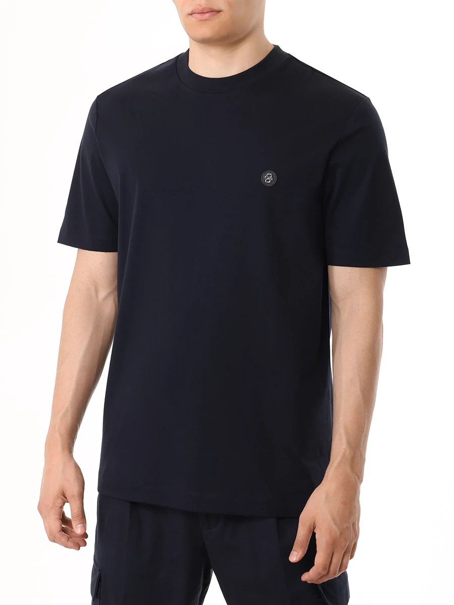 Футболка хлопковая BOSS 50520298/404 Синий  Фото 4