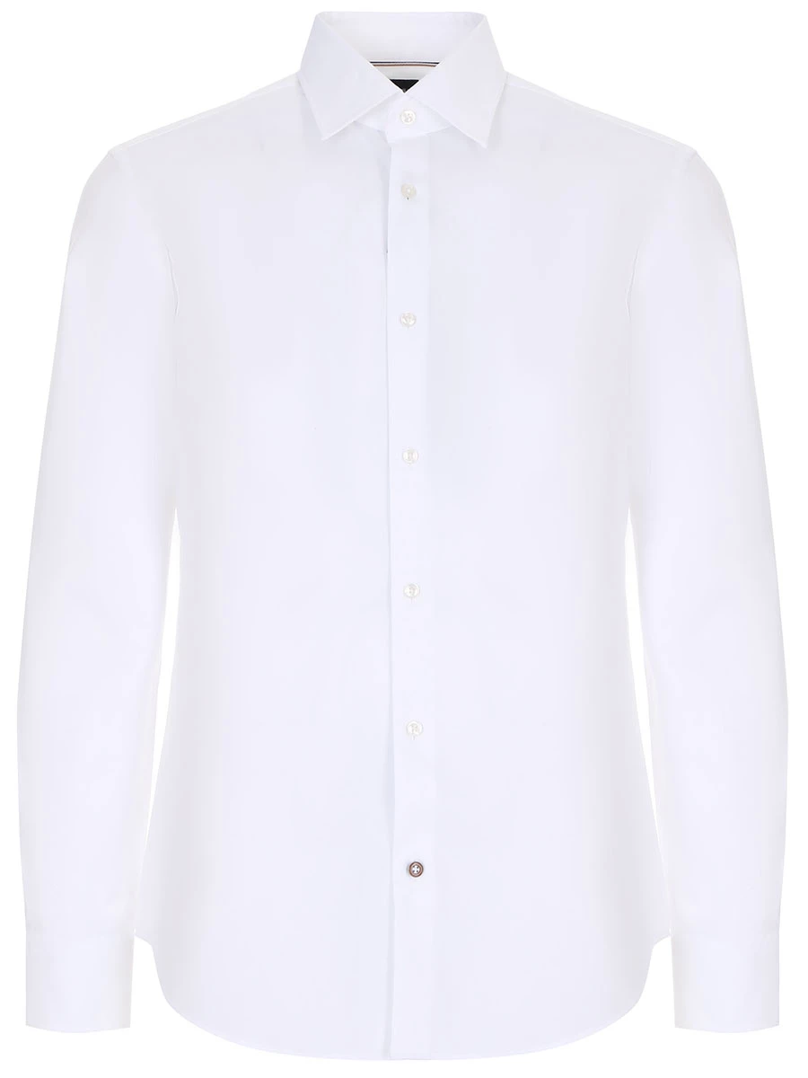 Рубашка Regular Fit хлопковая BOSS 50479943/100 Белый 
