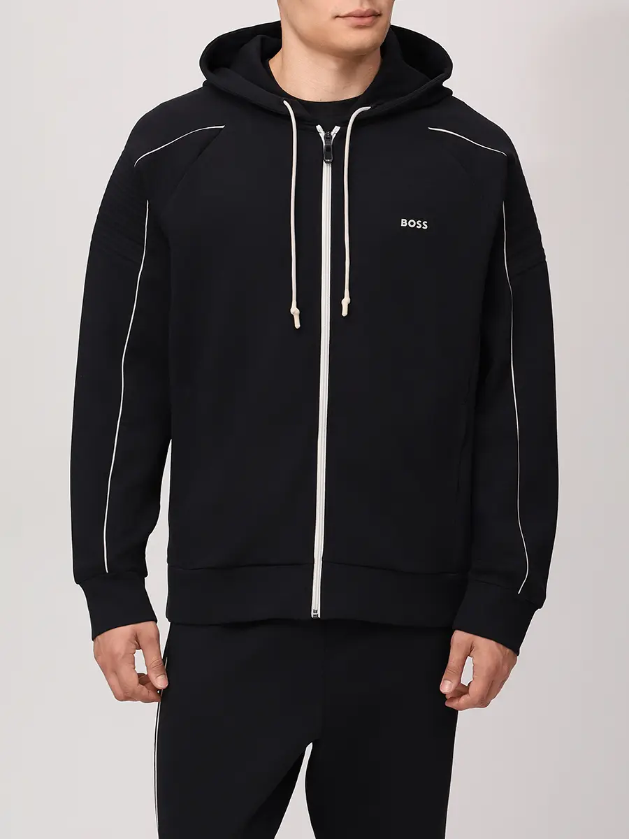 Олимпийка хлопковая BOSS 50518197/001 Черный  Фото 2