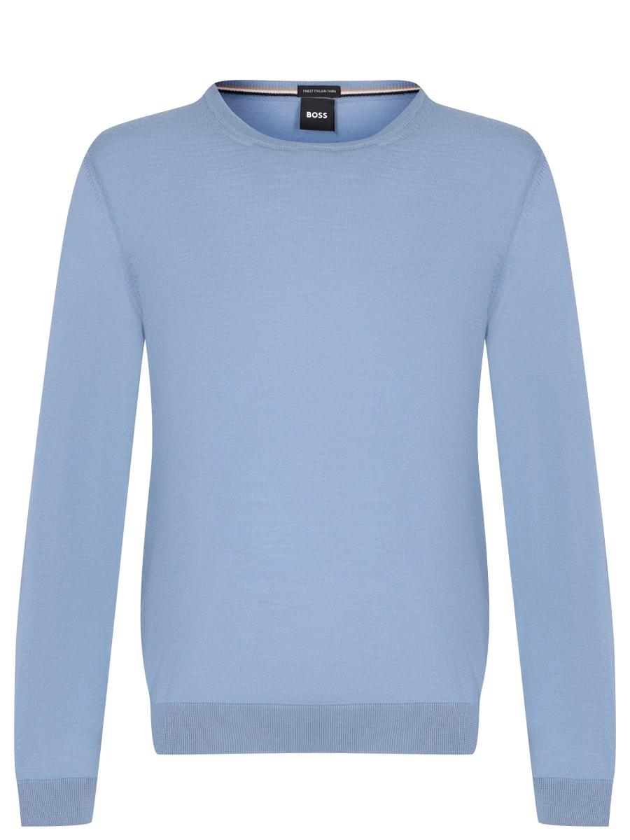 Джемпер шерстяной BOSS 50468239/490 Голубой 