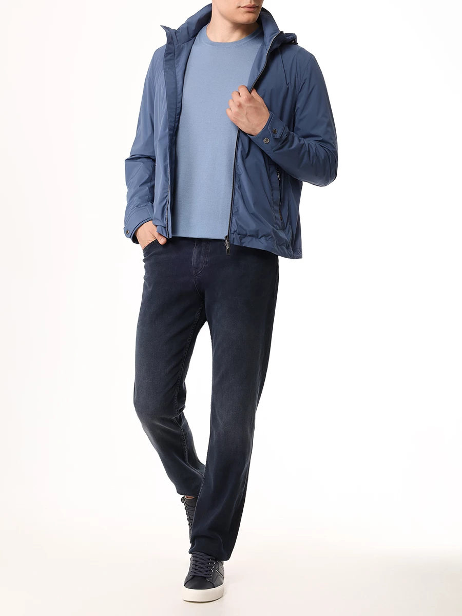 Джемпер шерстяной BOSS 50468239/490 Голубой  Фото 2