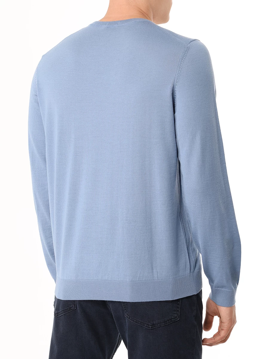 Джемпер шерстяной BOSS 50468239/490 Голубой  Фото 3