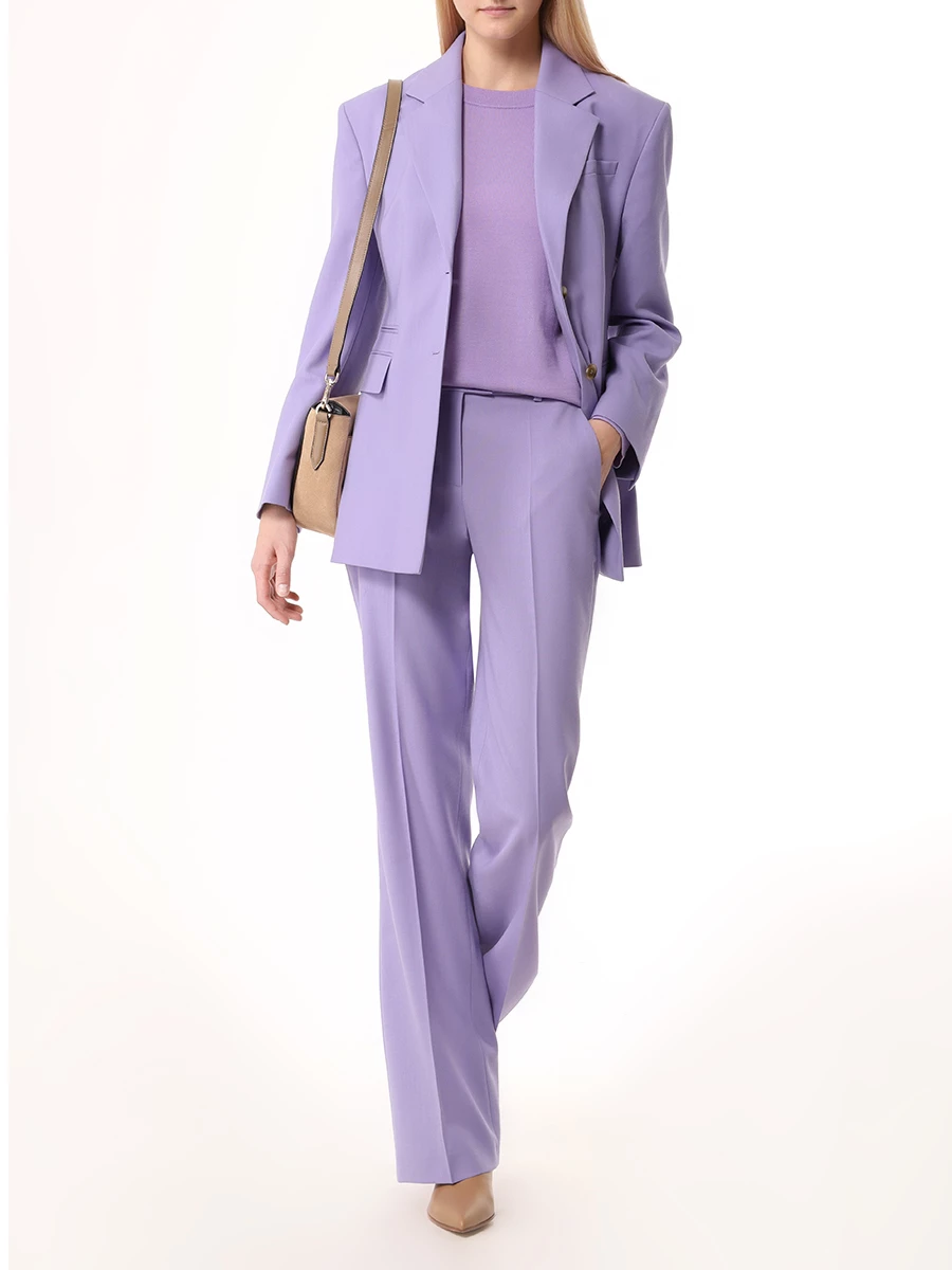 Джемпер шерстяной BOSS 50492551/519 Сиреневый  Фото 2