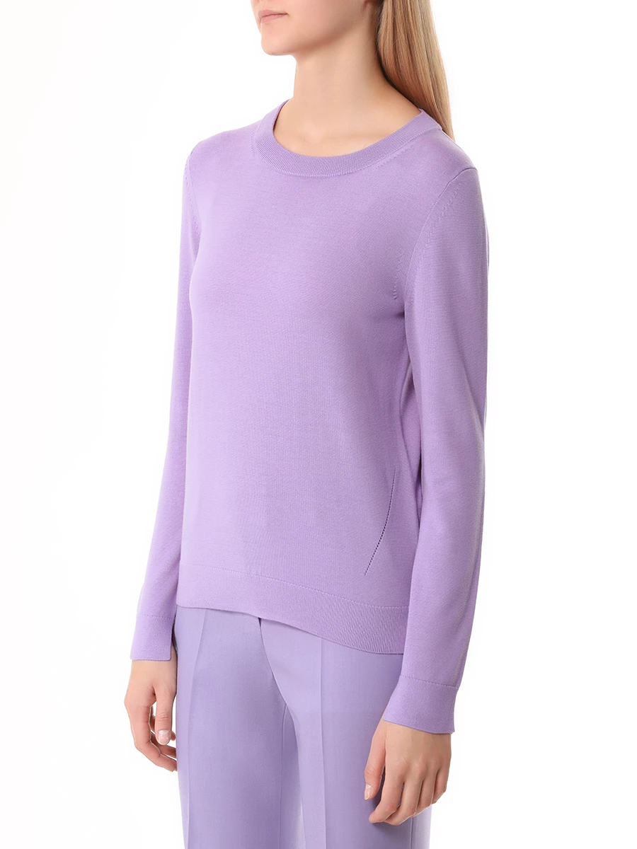 Джемпер шерстяной BOSS 50492551/519 Сиреневый  Фото 4