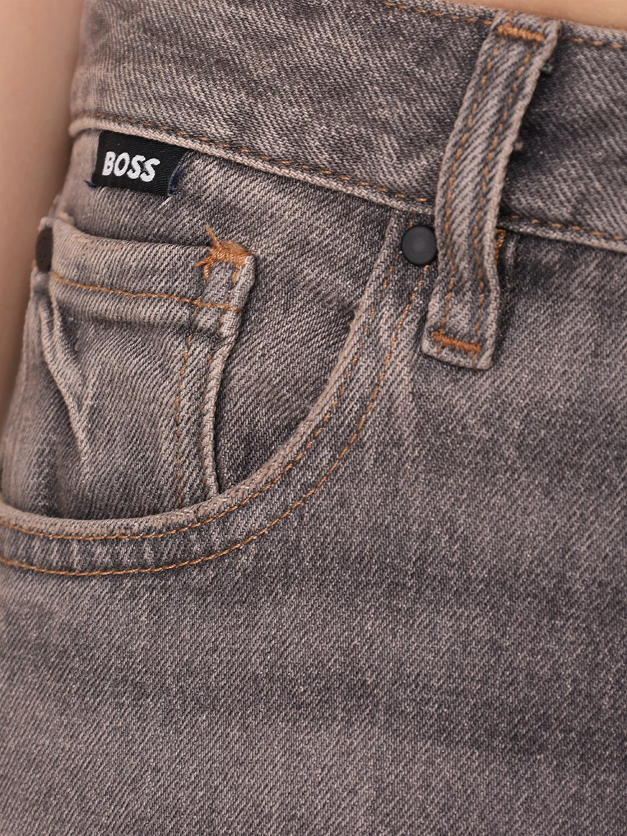 Джинсы хлопковые BOSS 50524680/020 Серый  Фото 6