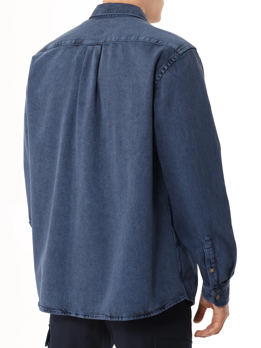 Рубашка Regular Fit хлопковая BOSS 50522600/464 Синий  Фото 3