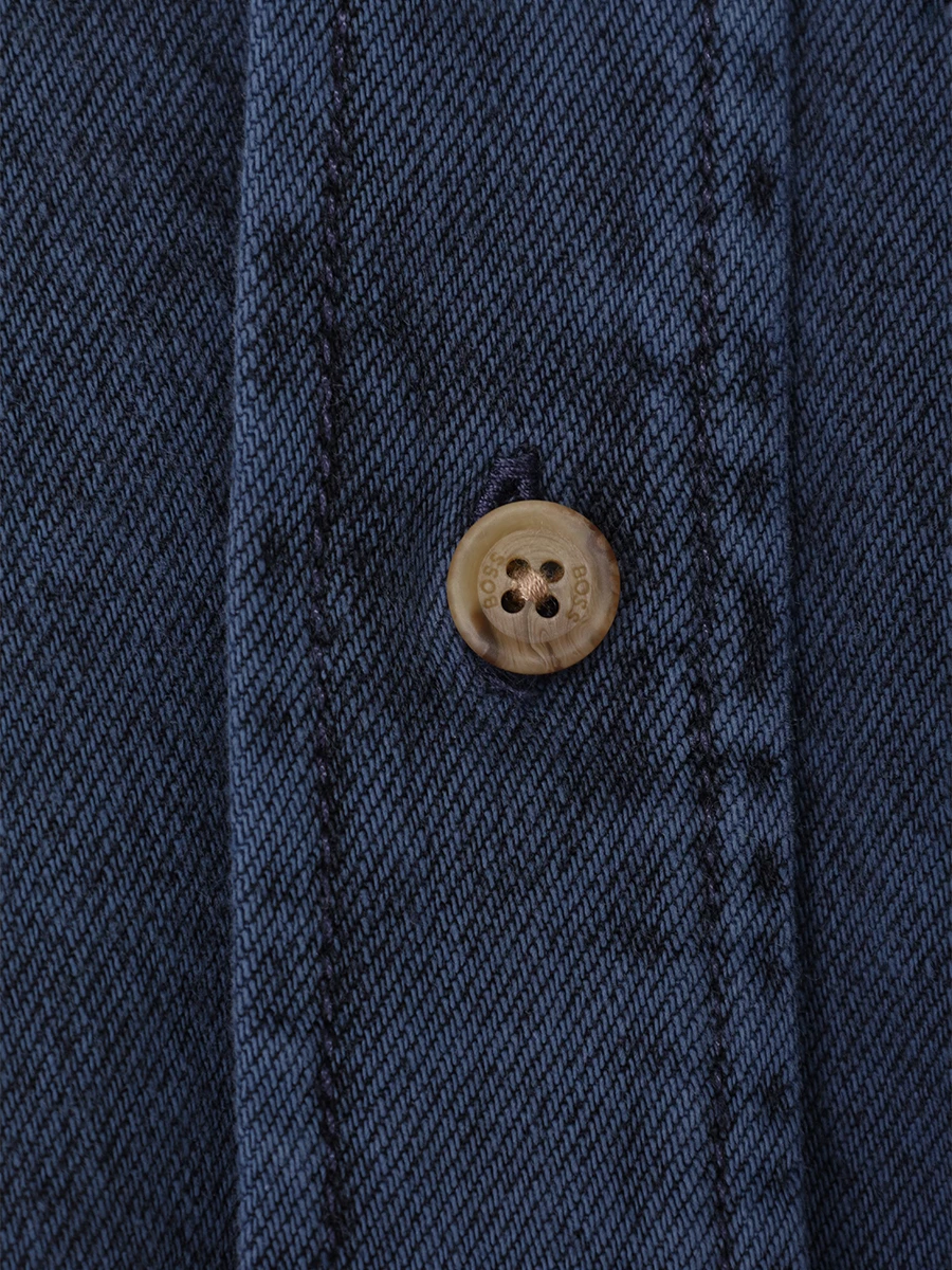 Рубашка Regular Fit хлопковая BOSS 50522600/464 Синий  Фото 5