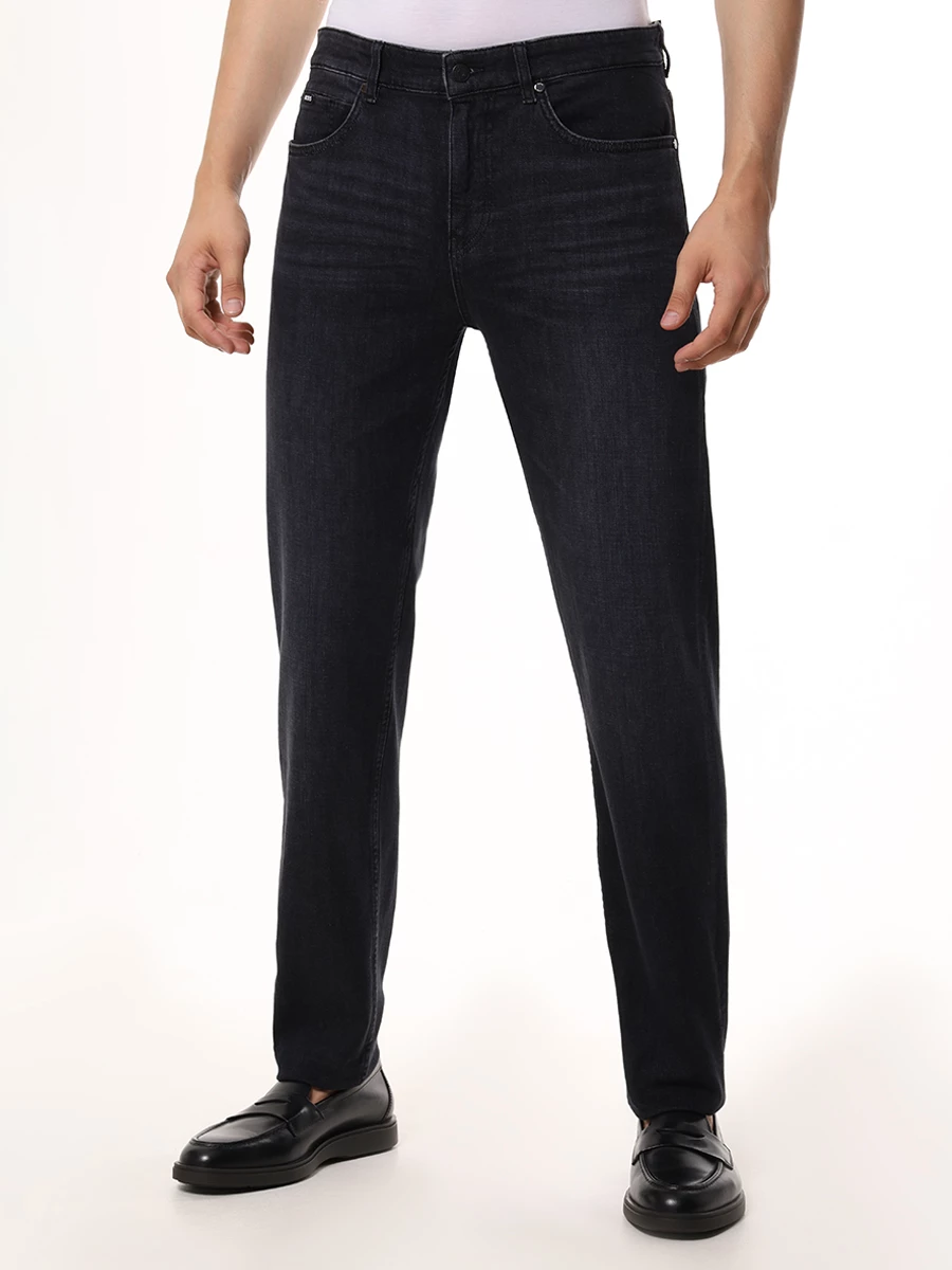 Джинсы Regular Fit хлопковые BOSS 50520841/017 Серый  Фото 4