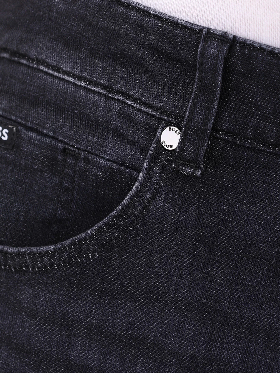 Джинсы Regular Fit хлопковые BOSS 50520841/017 Серый  Фото 6