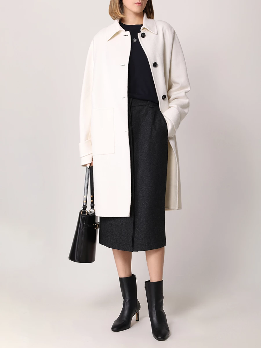 Юбка шерстяная LORENA ANTONIAZZI A2450GO20A/4010 997 Темно- Серый  Фото 2