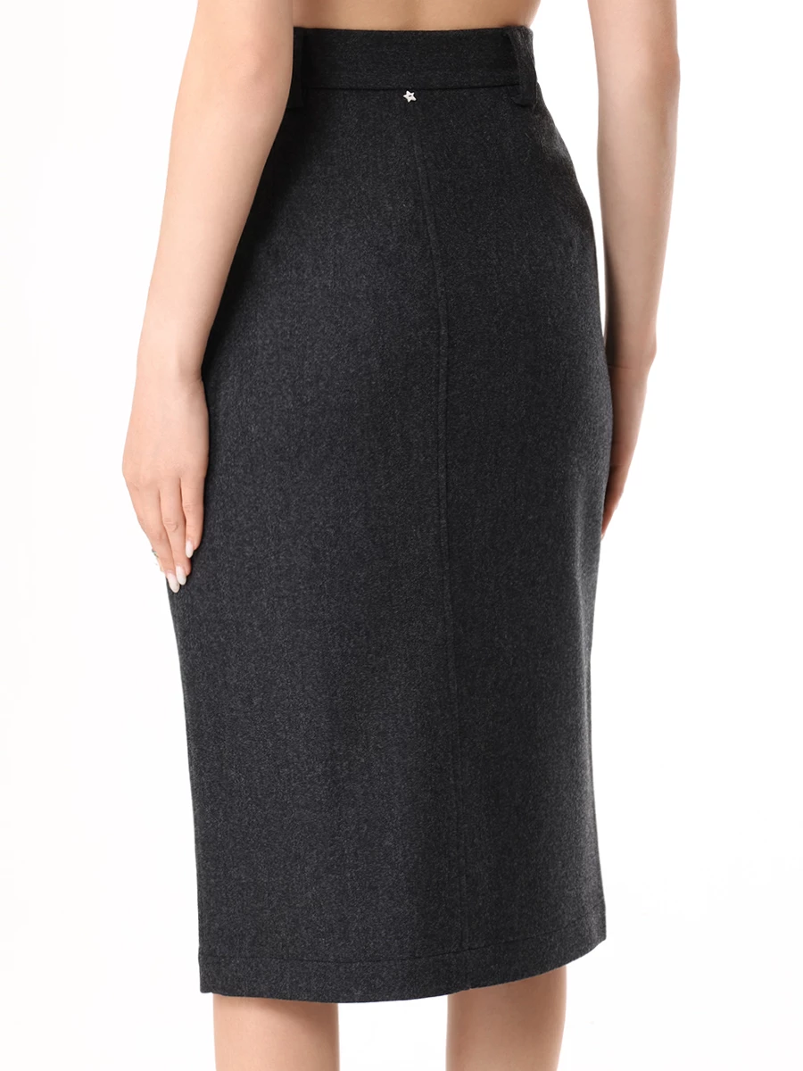 Юбка шерстяная LORENA ANTONIAZZI A2450GO20A/4010 997 Темно- Серый  Фото 3