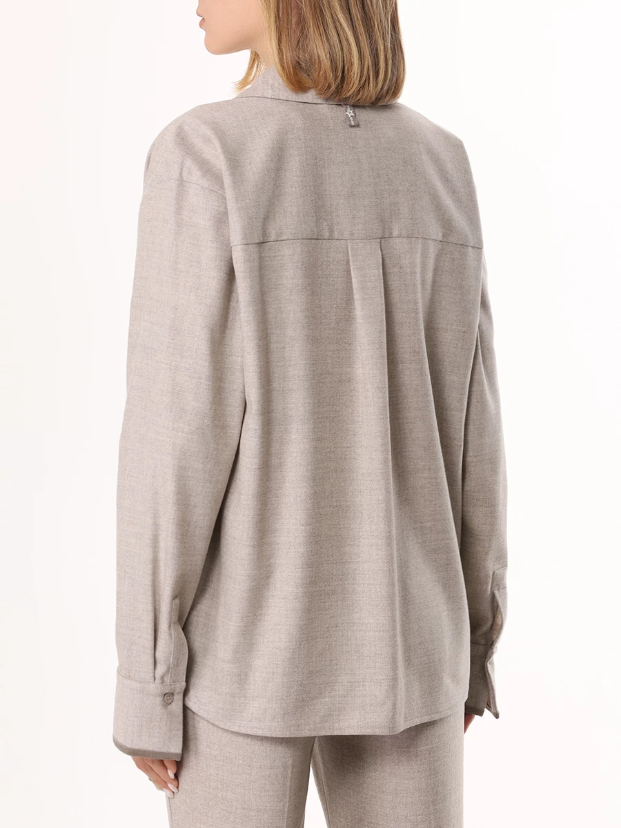 Рубашка шерстяная LORENA ANTONIAZZI A2450CA21B/4010R 218 Бежевый  Фото 3