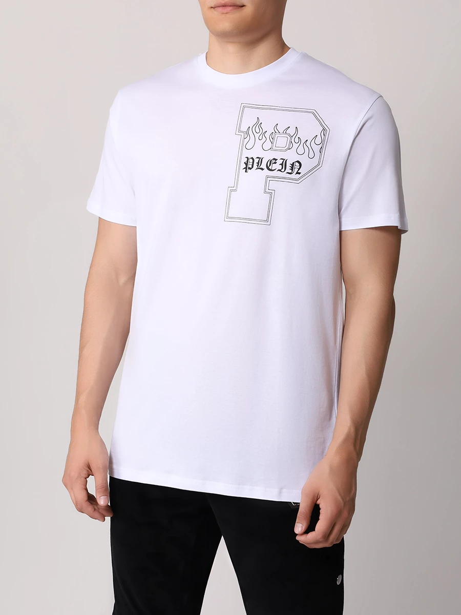 Футболка хлопковая PHILIPP PLEIN MTK7351/01 Белый  Фото 4