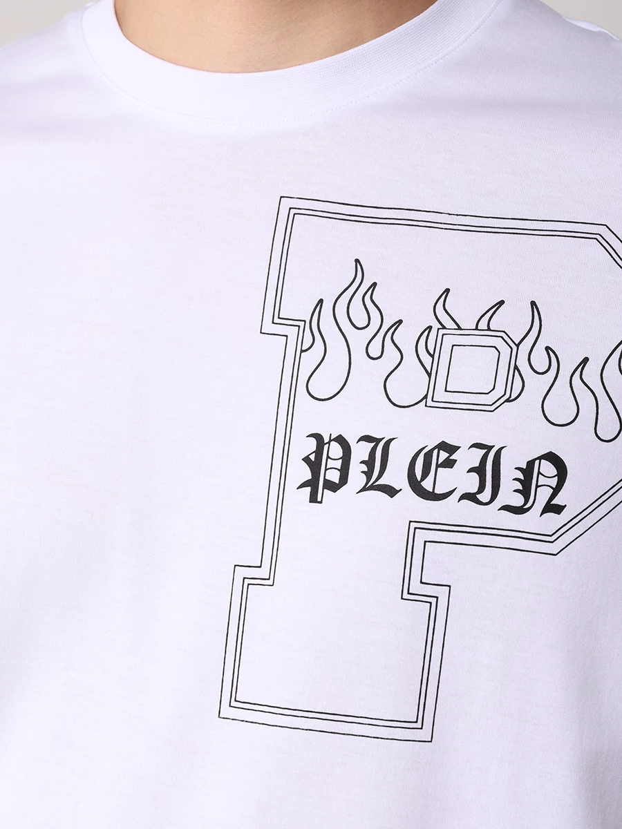 Футболка хлопковая PHILIPP PLEIN MTK7351/01 Белый  Фото 5