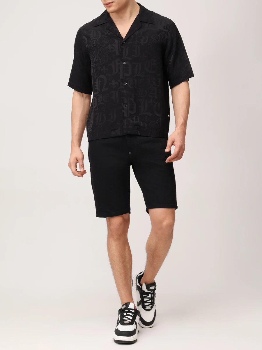 Рубашка из вискозы PHILIPP PLEIN MRP2231/02 Черный  Фото 2