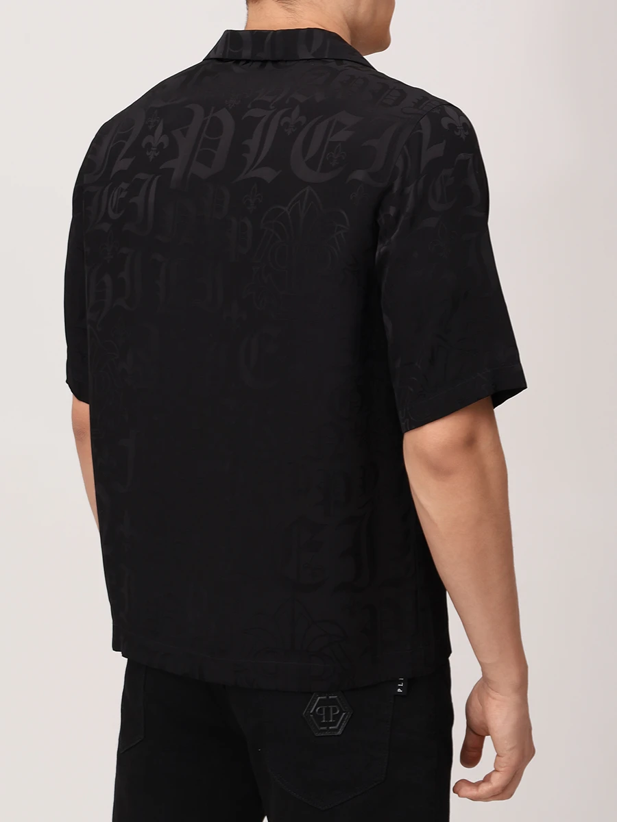 Рубашка из вискозы PHILIPP PLEIN MRP2231/02 Черный  Фото 3