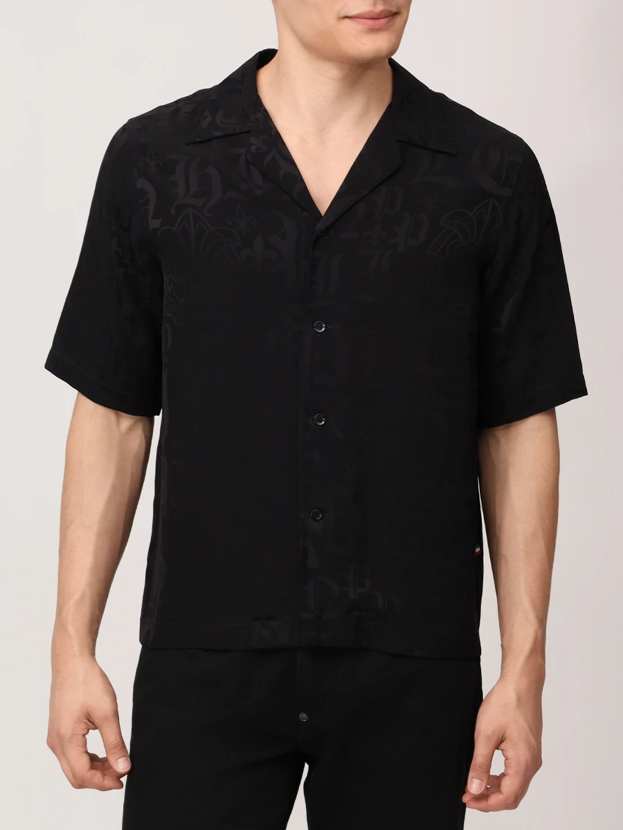 Рубашка из вискозы PHILIPP PLEIN MRP2231/02 Черный  Фото 4